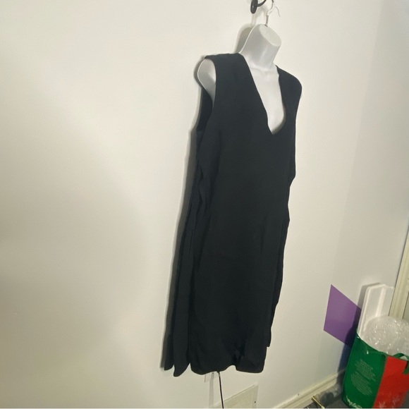 TER ET BANTINE Navy Sleeveless V Neck Viscose Steath Dress Size 46IT 10USA - Picture 3 of 16